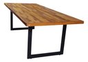Ver imagem 1 de Mesa de Jantar Industrial Tampo Madeira Maciça 250x100x78cm Cor Natural
