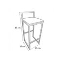 Ver imagem 6 de Banqueta Industrial Cozinha Bistrô Bar Gourmet Kit 2 Preta