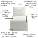 Ver imagem 2 de Sofá Modular Block 1 Lugar Fixo 74cm Bege Bouclé Milani Movelaria