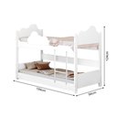 Ver imagem 3 de Beliche Solteiro Montessoriana Nuvem Erika - Branco