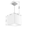 Lustre Pendente Quadrado Md-4058 21/25x25cm Palha Bivolt - 2