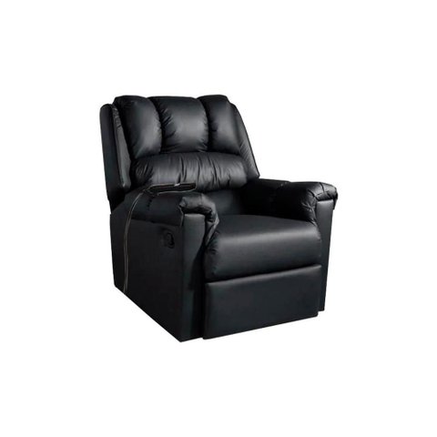 Poltrona do Papai Reclinável C/ Massagem Vermont Zero Wall Courano Preto - Probel