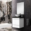 Ver imagem 6 de Lavatório em Porcelanato para Banheiro 60cm para Cuba de Apoio Yescasa Preto/Black Blu