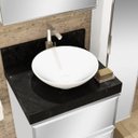 Ver imagem 4 de Lavatório em Porcelanato para Banheiro 60cm para Cuba de Apoio Yescasa Preto/Black Blu