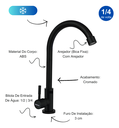Ver imagem 5 de Torneira para Cozinha Monocomando para Bancada, Lavabo Cromada Fc-41
