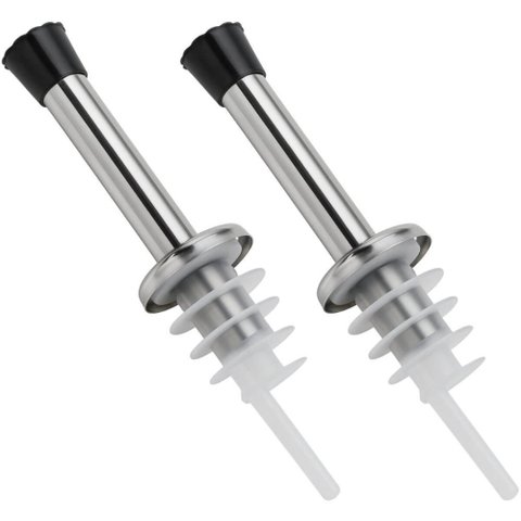 Bico Dosador com Tampa 2 Peças Plástico Inox para Garrafa Azeite Vinagre Weck