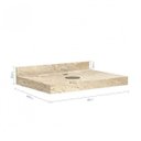 Ver imagem 3 de Lavatório em Porcelanato para Banheiro 60cm para Cuba de Apoio Bege/Travertino Yescasa Blu