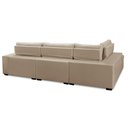 Ver imagem 5 de Sofá de Canto Esquerdo Jacke Retrátil e Reclinável com Molas Suede 3,40x2,00 Adonai Estofados