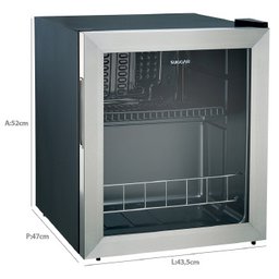 Frigobar 46l Suggar Tampa Vidro - Fb4611ix - 3