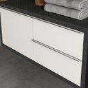 Ver imagem 4 de Gabinete para Banheiro Suspenso Pró 60cm Yescasa Preto/Grafen/Branco