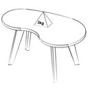 Ver imagem 6 de Mesa de Centro Mdf Tampo Curvo 91 Cm 4604 Off White Arly
