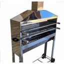Ver imagem 5 de Churrasqueira Inox Para Espetinho Com 2 Grelhas Inox e Coifa Tamanho 1 Metro 25x180 LOJA DE CHURRASQ