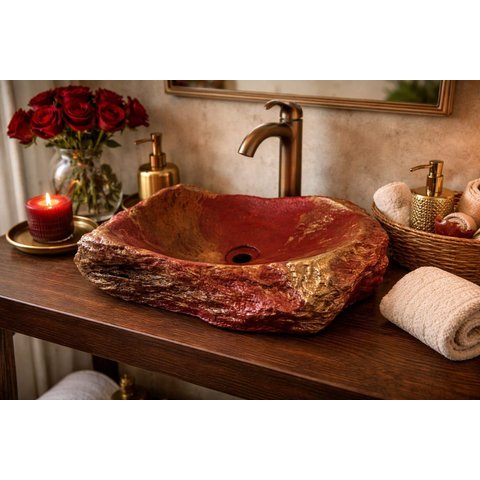 Cuba de Apoio Sobrepor para Banheiro Rustica