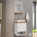 Ver imagem 2 de Conjunto de Banheiro com Gabinete 1 Porta e 1 Espelheira Lima