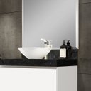 Ver imagem 2 de Lavatório em Porcelanato para Banheiro 80cm para Cuba de Apoio Yescasa Preto/Black Blu Lavatorios