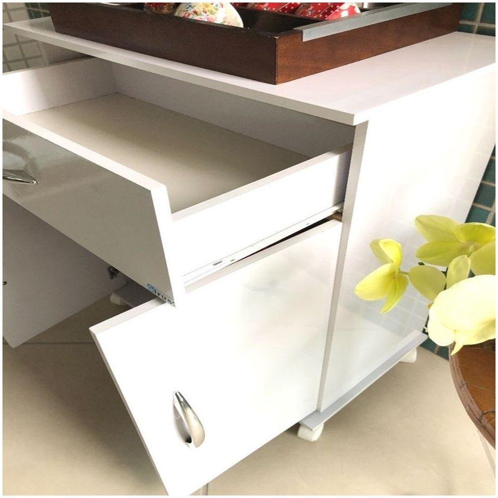 Gabinete Organizador Multiuso De Moderno Branco - 4