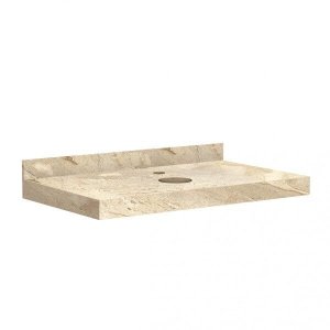 Bancada Lavatório em Porcelanato para Banheiro 80cm para Cuba de Apoio