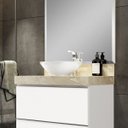 Ver imagem 2 de Lavatório em Porcelanato para Banheiro 80cm para Cuba de Apoio Bege/Travertino Yescasa Blu