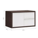 Ver imagem 6 de Gabinete para Banheiro Suspenso Pró 60cm Yescasa Marrom/Linho/Branco