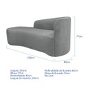 Ver imagem 3 de Kit Divã Recamier Orgânico França 250cm Lado Esquerdo e Poltrona Amore Bouclé