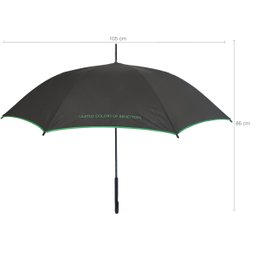 Guarda-Chuva Automático Longo Sombrinha United Colors Black Benetton - 3