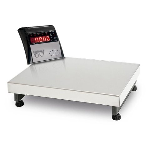 Balança Industrial Aço Carbono Bivolt 300kgx50g Base 50cm