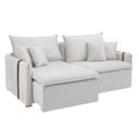Ver imagem 2 de Sofá Cama Retrátil e Reclinável 2 Lugares Pés Madeira Maciça 220cm Windson Yescasa