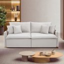 Ver imagem 1 de Sofá Cama Retrátil e Reclinável 2 Lugares Pés Madeira Maciça 220cm Windson Yescasa