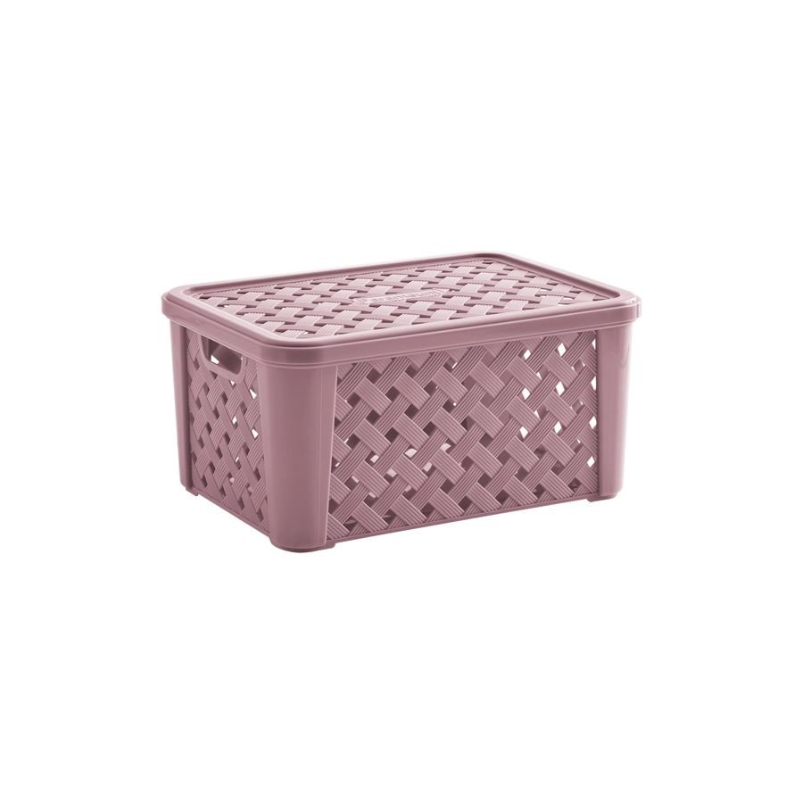 5 Caixa Organizadora Rattan Multiuso 35x25x17 Rosê Paramount - 2