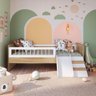 Cama Solteiro Infantil Montessoriana Aveiro Oak Branco - 2