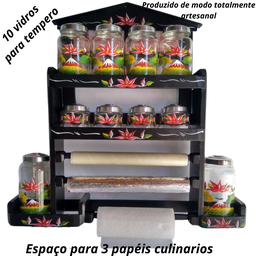 Suporte Papel Toalha Alumínio Plástico Filme Nicho para cozinha - 3