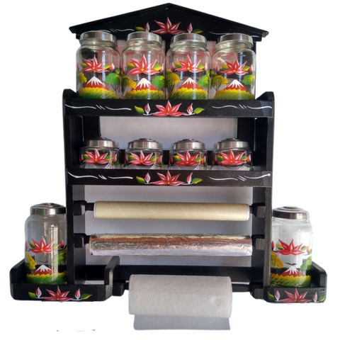 Suporte Papel Toalha Alumínio Plástico Filme Nicho para cozinha