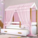 Ver imagem 1 de Bicama Montessoriana Exclusiv Solteiro com Voal Rosa