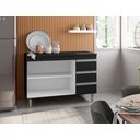 Ver imagem 2 de Balcão Andréia 100 cm  Preto - SEM TAMPO