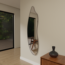 Ver imagem 1 de Espelho Orgânico 115cm X 40cm E22 Moldura Couro Preto Luxo Lançamento Quarto