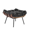 Ver imagem 1 de Puff Decorativo Costela Sala E Escritório Corino Preto