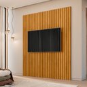 Ver imagem 2 de Painel Ripado para TV até 65 Polegadas 100% MDF 160CMX220CM 1 Prateleiras Roma