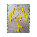 Ver imagem 1 de Filtro Dos Sonhos Duplo Amarelo 36cm Decoração Enfeite Sorte