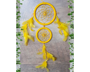 Ver imagem 1 de Filtro Dos Sonhos Duplo Amarelo 36cm Decoração Enfeite Sorte