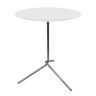 Mesa Lateral Flip com 50cm de Altura e Tampo Coverglass - Vidro Branco - Cromada - 3