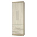 Ver imagem 1 de Guarda Roupa Roupeiro Modulado Master 2 Portas 4 Gavetas - Avelã Rústico e Ártico Rústico - Luciane