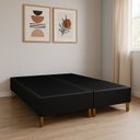 Ver imagem 1 de Base Box Queen com 12 Pés em Madeira Preto