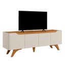 Ver imagem 1 de Rack para TV 75'' Atenas 4 Portas 1.80m Mavaular:Off White com Naturalle