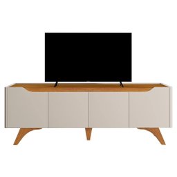 Rack para TV 75'' Atenas 4 Portas 1.80m Mavaular:Off White com Naturalle - 2