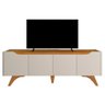 Rack para TV 75'' Atenas 4 Portas 1.80m Mavaular:Off White com Naturalle - 2
