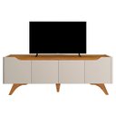 Ver imagem 2 de Rack para TV 75'' Atenas 4 Portas 1.80m Mavaular:Off White com Naturalle