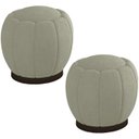 Ver imagem 1 de Kit 2 Puff Puf Para Sala Base Metal Tull Veludo SL 940 Peer