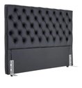 Ver imagem 1 de Cabeceira Box Shop Paris King 1,95m Em Couro Sintético Preto