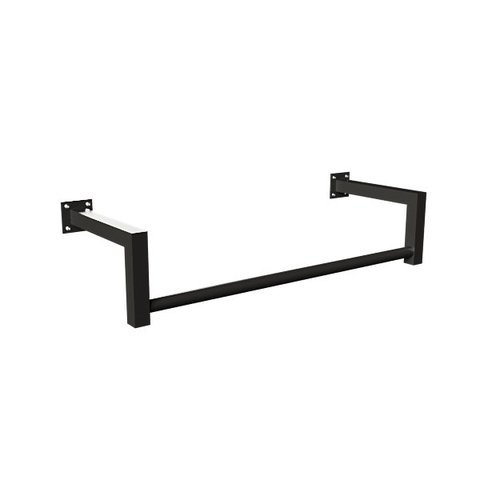 Arara De Parede Para Loja Modelo em L Premium Leve Comac - 8 Tamanhos Preto 75 cm