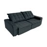 Sofá Retrátil Reclinável Frost 2,25m Assento Pillow Top Suede Tupaflex - 3